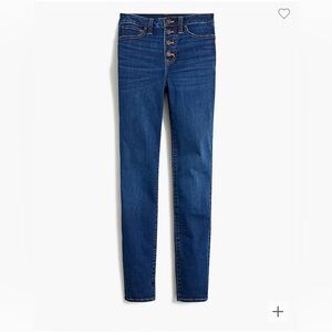 J Crew Women’s Curvy 10 High Rise Skinny Jeans Dark Wash Button Fly size 28